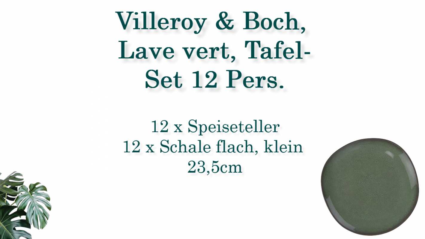 1042954003 Lave vert, Tafel-Set, 12 Personen