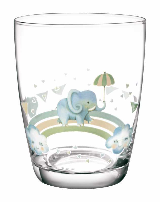 1486747458 Walk like an Elephant, children's glass set 2 pcs.