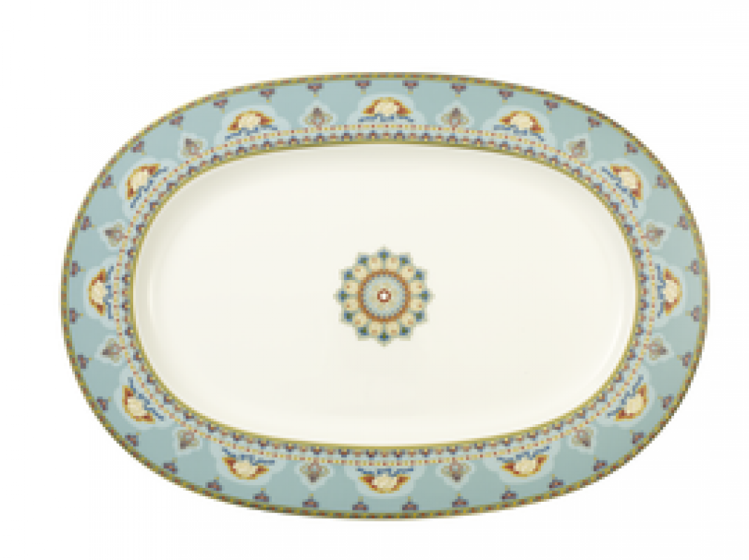 Villeroy & Boch, Samarkand Aquamarin, Platte oval, 41 cm