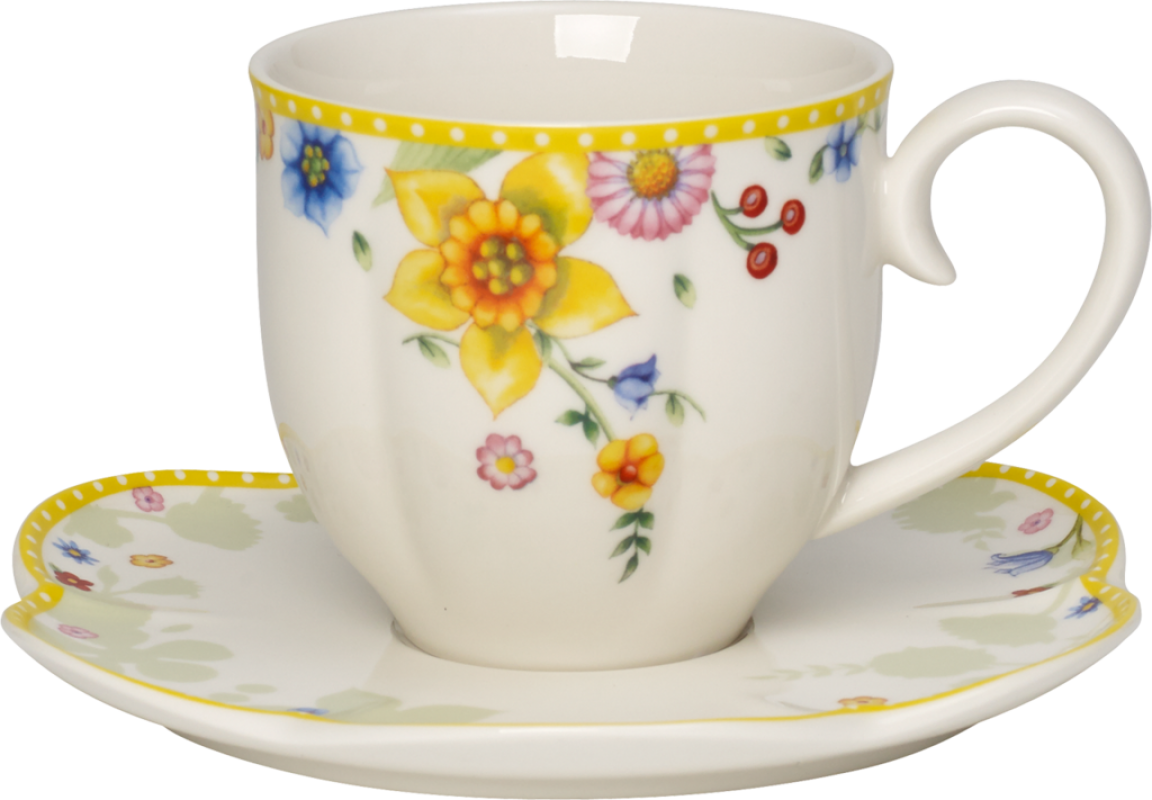 Villeroy & Boch, Spring Awakening, Kaffeetasse mit Untertasse, 2 tlg. ,0,26l