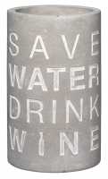 Räder, Beton Flaschenkühler Save water