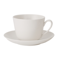 Villeroy & Boch, Twist White, Kaffee-/Teeobertasse mit Untertasse, 2 tlg.