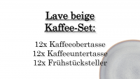 Villeroy & Boch, Lave Beige, Kaffee-Set 12 Pers.