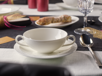 Villeroy & Boch, White Pearl, Suppentasse mit Untertasse 2tlg.