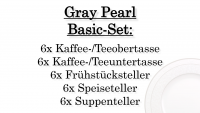 Villeroy & Boch, Gray Pearl, basic set, 6 persons