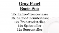 Villeroy & Boch, Gray Pearl, basic set, 12 persons