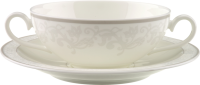 Villeroy & Boch, Gray Pearl, Suppentasse mit Untertasse, 2 tlg.