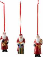 Villeroy & Boch, Nostalgic Ornaments, Ornaments Santa Claus, 3 pieces