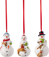 Villeroy & Boch, Nostalgic Ornaments, snowmen, 3 pieces