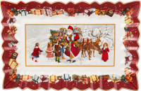 Villeroy & Boch, Toy's Fantasy, Kuchenplatte eckig, Santa und Kinder