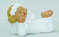 Singer Angel - Vanessa lying on belly with headband - 16 cm