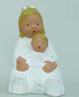 Singer Angel - Emma sitting with child - 18 cm