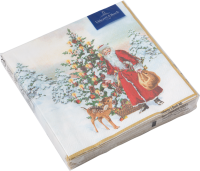 Villeroy & Boch, Winter Specials, Lunch-Serviette Nikolaus mit Tannenbaum