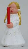 Singer Angel - Denise with candle standing - 16 cm