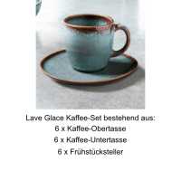Villeroy & Boch, Lave Glace, Kaffee-Set 6 Pers.