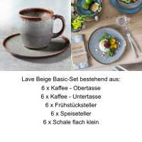 Villeroy & Boch, Lave Beige, Basic-set 30 pcs.