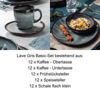 Villeroy & Boch, Lave Gris, Basic-Set 12 Pers.