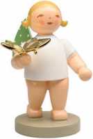 Wendt & Kühn, Gold Edition No 13, Dreamer Angel with butterfly, gold plated