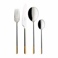 Villeroy & Boch, Ella partly gold-plated, cutlery set 24pcs.